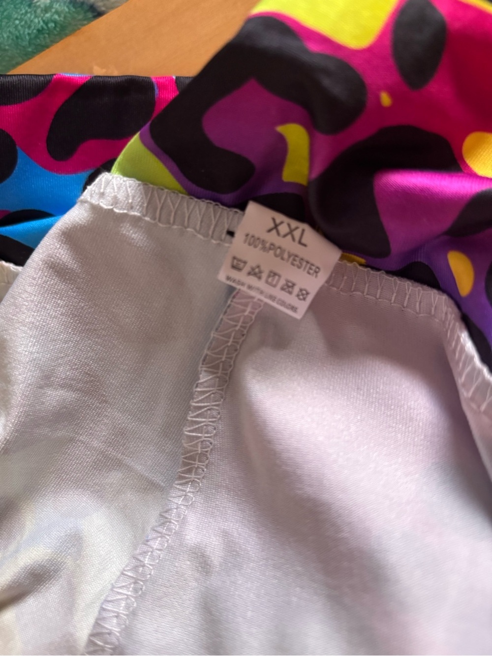 Women's Rainbow Leopard Print Leggings - Vibrant Multicolor - Picture 10 of 12